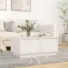Image de Table Basse Blanc 80x50x35 Cm Bois Massif De Pin Vidaxl