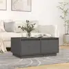 Image de Table Basse Gris 80x50x35 Cm Bois Massif De Pin Vidaxl