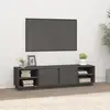 Image de Meuble Tv Gris 156x40x40 Cm Bois De Pin Massif Vidaxl