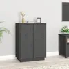Image de Buffet Gris 60x35x80 Cm Bois Massif De Pin Vidaxl