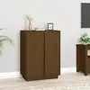 Image de Buffet Marron Miel 60x35x80 Cm Bois Massif De Pin Vidaxl
