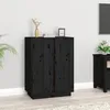 Image de 814493 vidaXL Buffet Noir 60x35x80 cm Bois massif de pin