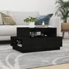 Image de 814518 vidaXL Table basse Noir 80x55x405 cm Bois massif de pin