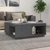 Image de Table Basse Gris 100x101x40,5 Cm Bois Massif De Pin Vidaxl