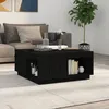 Image de 814528 vidaXL Table basse Noir 80x81x365 cm Bois massif de pin