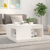 Image de Table Basse Blanc 60x61x32,5 Cm Bois Massif De Pin Vidaxl