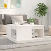 Image de 814530 vidaXL Table basse Blanc 60x61x325 cm Bois massif de pin