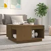Image de Table Basse Marron Miel 60x61x32,5 Cm Bois Massif De Pin Vidaxl