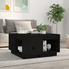 Image de 814533 vidaXL Table basse Noir 60x61x325 cm Bois massif de pin