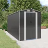 Image de Abri De Jardin Anthracite 192x440x223 Cm Métal Galvanisé Vidaxl