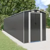 Image de Abri De Jardin Anthracite 192x855x223 Cm Métal Galvanisé Vidaxl