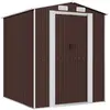 Image de Abri De Jardin Marron Foncé 192x191x223 Cm Métal Galvanisé Vidaxl