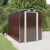 Image de Abri De Jardin Marron Foncé 192x274x223 Cm Acier Galvanisé Vidaxl