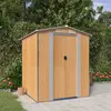 Image de Abri De Jardin Marron Clair 192x191x223 Cm Métal Galvanisé Vidaxl