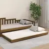 Image de Cadre De Lit Sans Matelas Marron Miel 100x200cm Bois Pin Massif Vidaxl