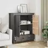 Image de Buffet Gris 83x41,5x100 Cm Bois Massif De Pin Vidaxl