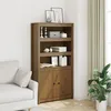 Image de 823522 vidaXL Buffet haut Marron miel 80x35x154 cm Bois massif de pin