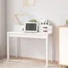 Image de vidaXL Bureau Blanc 110x50x93 cm Bois massif de pin 823530