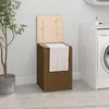 Image de Boîte À Linge Marron Miel 44x44x66 Cm Bois Massif De Pin Vidaxl