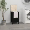 Image de Boîte À Linge Noir 44x44x76 Cm Bois Massif De Pin Vidaxl