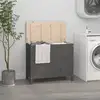 Image de Boîte À Linge Gris 88,5x44x76 Cm Bois Massif De Pin Vidaxl