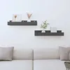 Image de Étagères Murales 2 Pcs Gris 50x12x9 Cm Bois De Pin Massif Vidaxl