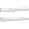 Image de Étagères Murales 2 Pcs Blanc 80x12x9 Cm Bois De Pin Massif Vidaxl