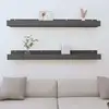 Image de Étagères Murales 2 Pcs Gris 110x12x9 Cm Bois De Pin Massif Vidaxl