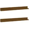 Image de Étagères Murales 2pcs Marron Miel 110x11x9cm Bois De Pin Massif Vidaxl