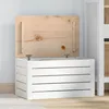 Image de 823615 vidaXL Boîte de rangement Blanc 595x365x33 cm Bois massif de pin