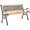 Image de vidaXL Banc de jardin 116 cm Fonte et bois massif de sapin 319571