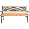 Image de Vidaxl banc de jardin 116 cm fonte et bois massif de sapin