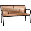 Image de Banc De Jardin Noir Et Marron 116 Cm Acier Et Wpc Vidaxl
