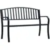 Image de Banc De Jardin Noir 120 Cm Acier Vidaxl