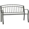 Image de Banc De Jardin Gris 120 Cm Acier Vidaxl
