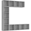 Image de Ensemble Bibliothèque/meuble Tv 3 Pcs Sonoma Gris 180x30x180 Cm Vidaxl