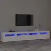 Image de Meuble Tv Avec Lumières Led Blanc 240x35x40 Cm Vidaxl