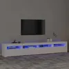 Image de vidaXL Meuble TV avec lumières LED Blanc 240x35x40 cm 3152722