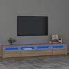 Image de vidaXL Meuble TV avec Lumières LED Centre de Divertissement Rangement Meuble Média Meuble de Salon Salle de Séjour Maison 3152724