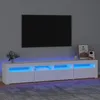 Image de vidaXL Meuble TV avec Lumières LED Centre de Divertissement Rangement Meuble Média Meuble de Salon Salle de Séjour Maison 3152730