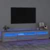 Image de Meuble Tv Avec Lumières Led Sonoma Gris 210x35x40 Cm Vidaxl