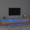 Image de Meuble Tv Avec Lumières Led Chêne Sonoma 270x35x40 Cm Vidaxl