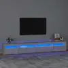 Image de Meuble Tv Avec Lumières Led Gris Béton 270x35x40 Cm Vidaxl
