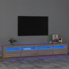 Image de Meuble Tv Avec Lumières Led Chêne Sonoma 240x35x40 Cm Vidaxl