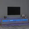 Image de Meuble Tv Avec Lumières Led Sonoma Gris 240x35x40 Cm Vidaxl