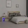 Image de Tables De Chevet 2 Pcs Lumières Led Chêne Sonoma 70x36,5x40 Cm Vidaxl