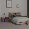 Image de Tables De Chevet 2 Pcs Et Lumières Led Chêne Fumé 70x36,5x40 Cm Vidaxl