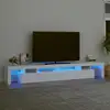 Image de Meuble Tv Avec Lumières Led Blanc 260x36,5x40 Cm Vidaxl