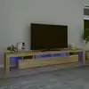 Image de Meuble Tv Avec Lumières Led Chêne Sonoma 260x36,5x40 Cm Vidaxl