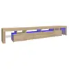 Image de Vidaxl meuble tv avec lumières led chêne sonoma 260x36,5x40 cm